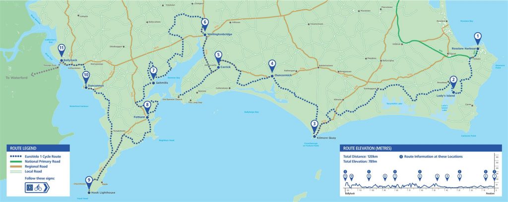 Wexford Cycle Routes Map