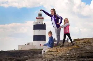 Children at Hook lighthouse