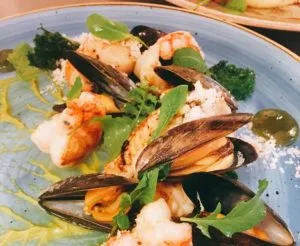 Mussels on a plate